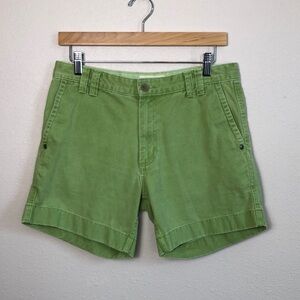 TERRITORY AHEAD Women's 32‎ Waist Lime Green Cotton Denim Walking Shorts Spring